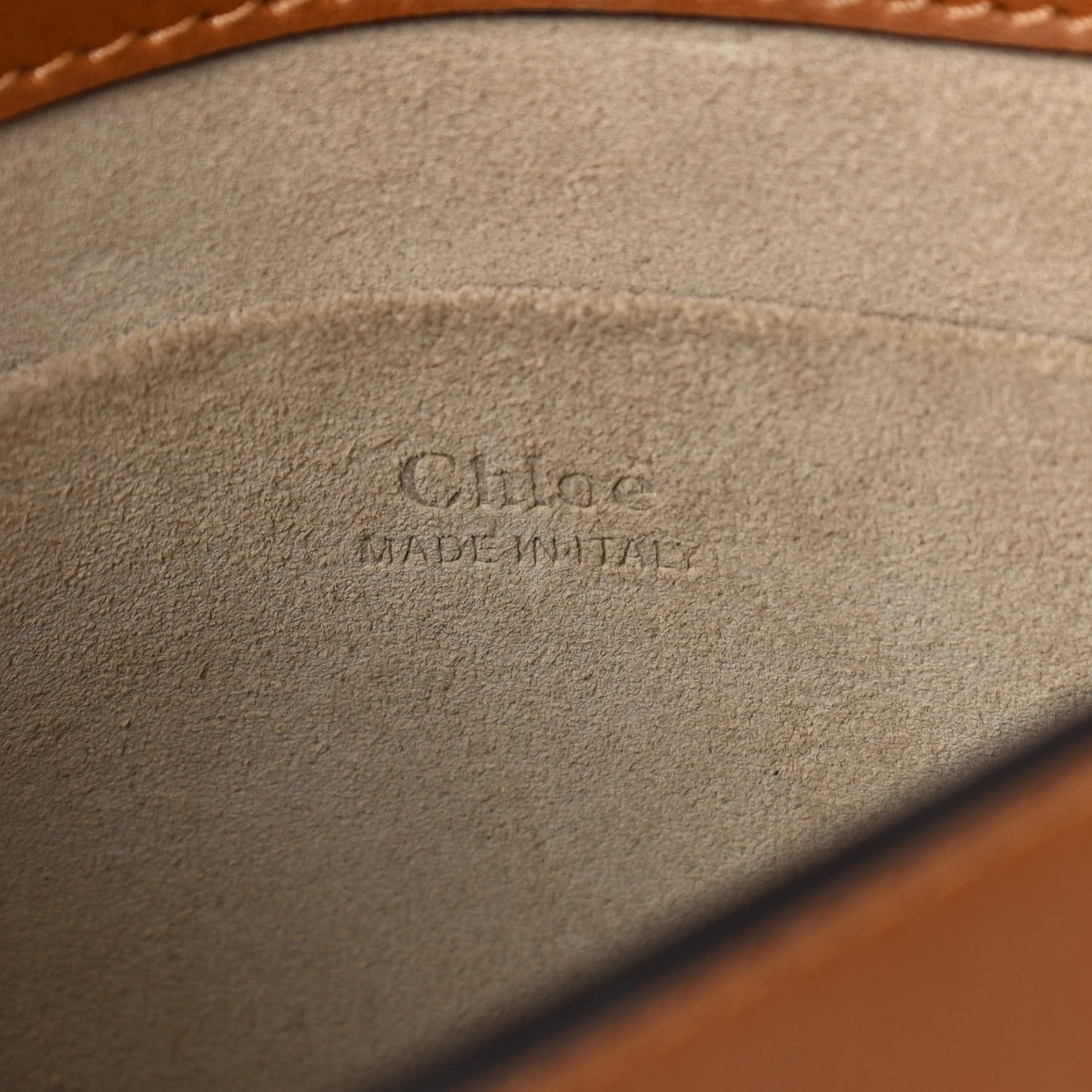 Calfskin Suede Small Nile Bracelet Bag Caramel