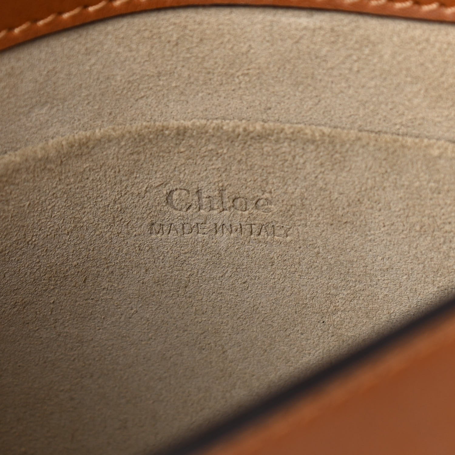 Chloe Calfskin Suede Small Nile Bracelet Bag Caramel 11 of 15