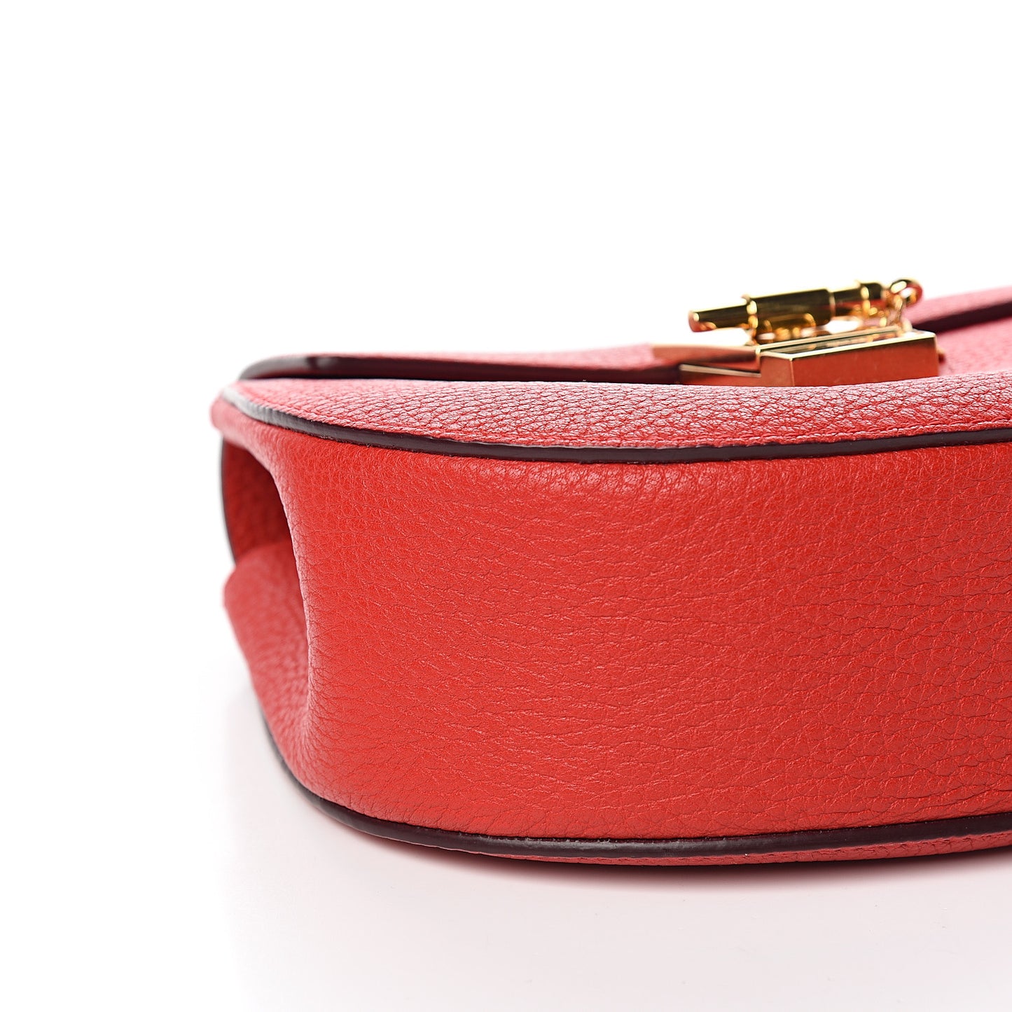 Grained Lambskin Mini Drew Shoulder Bag Plaid Red