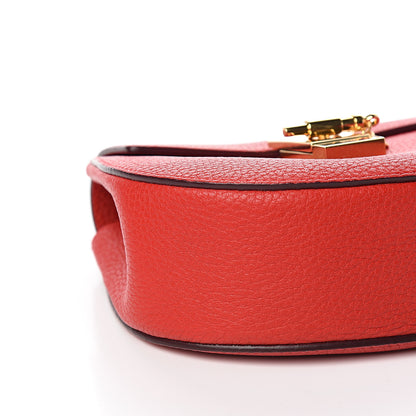 Chloe Grained Lambskin Mini Drew Shoulder Bag Plaid Red 6 of 8