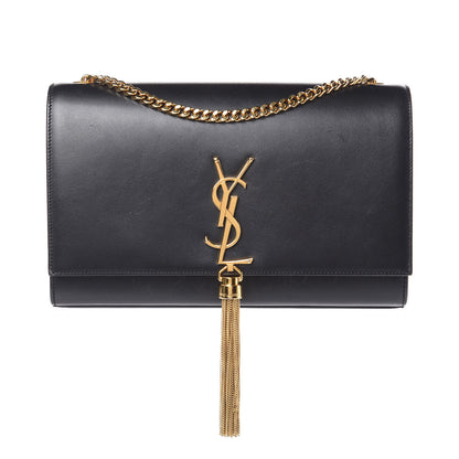 Saint Laurent Smooth Calfskin Medium Classic Monogram Kate Tassel Satchel Black 1 of 15