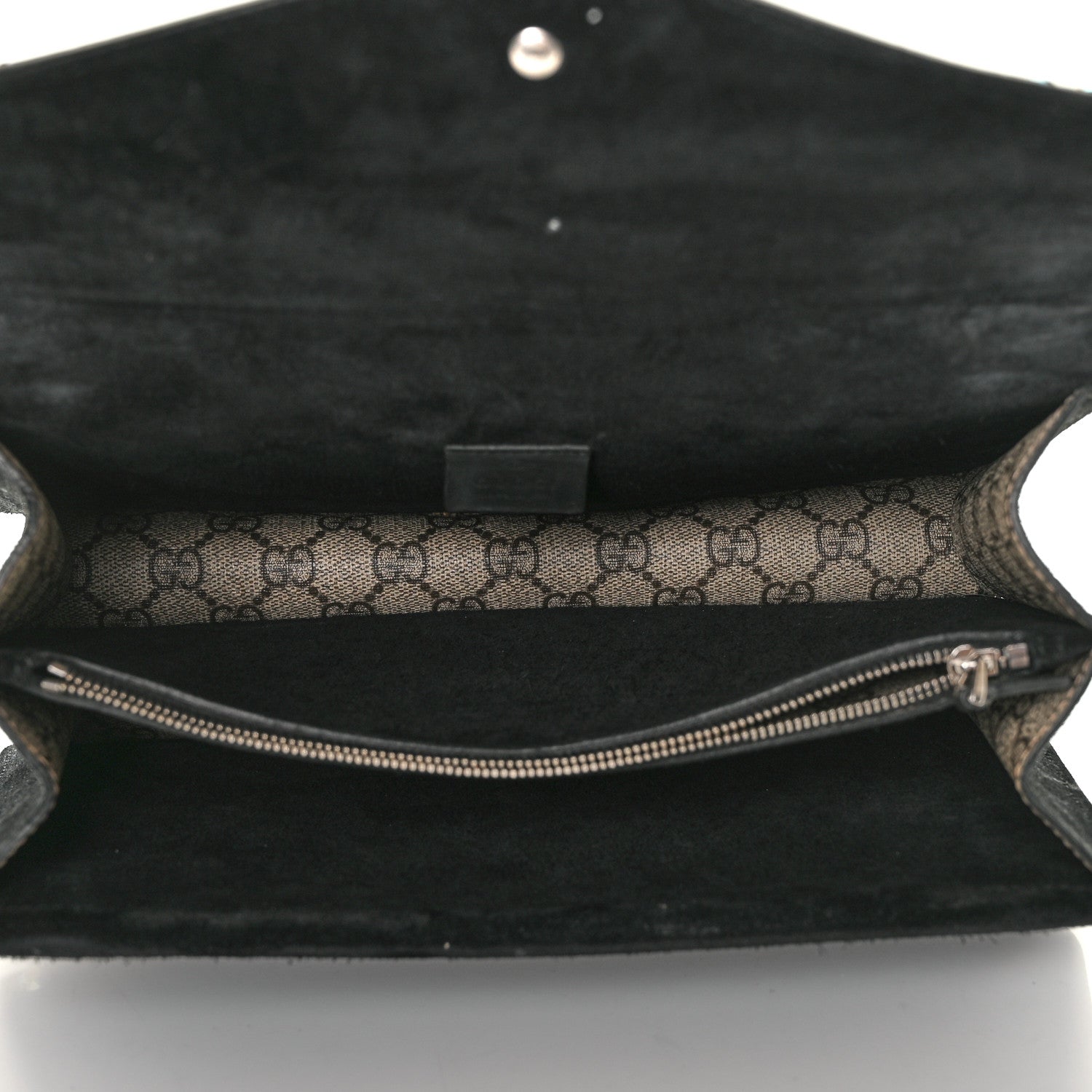Gucci GG Supreme Monogram Crystal Small Dionysus Shoulder Bag Black 5 of 11