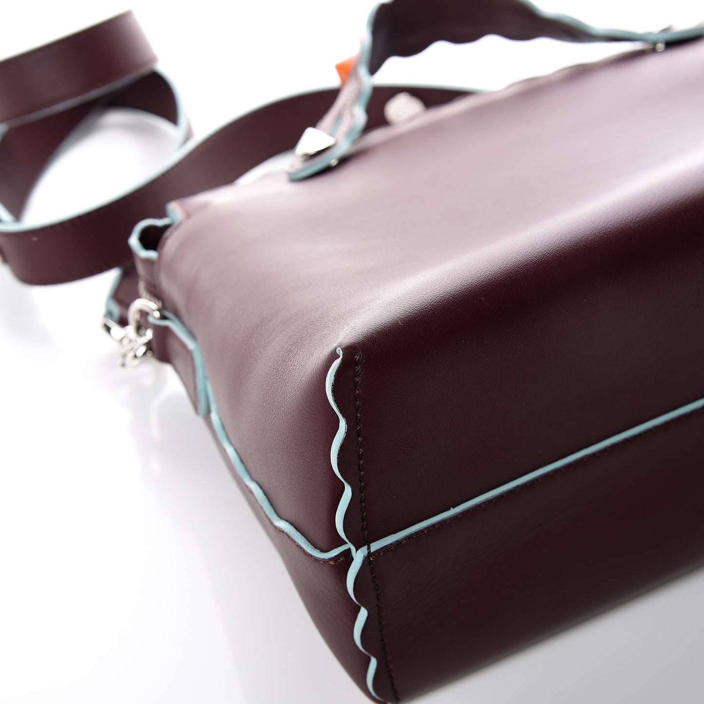 Vitello Dolce Scalloped Studded Medium By The Way Boston Bag Bordeaux