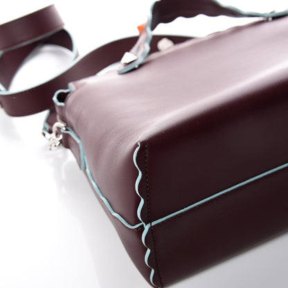 Fendi Vitello Dolce Scalloped Studded Medium By The Way Boston Bag Bordeaux 13 of 14