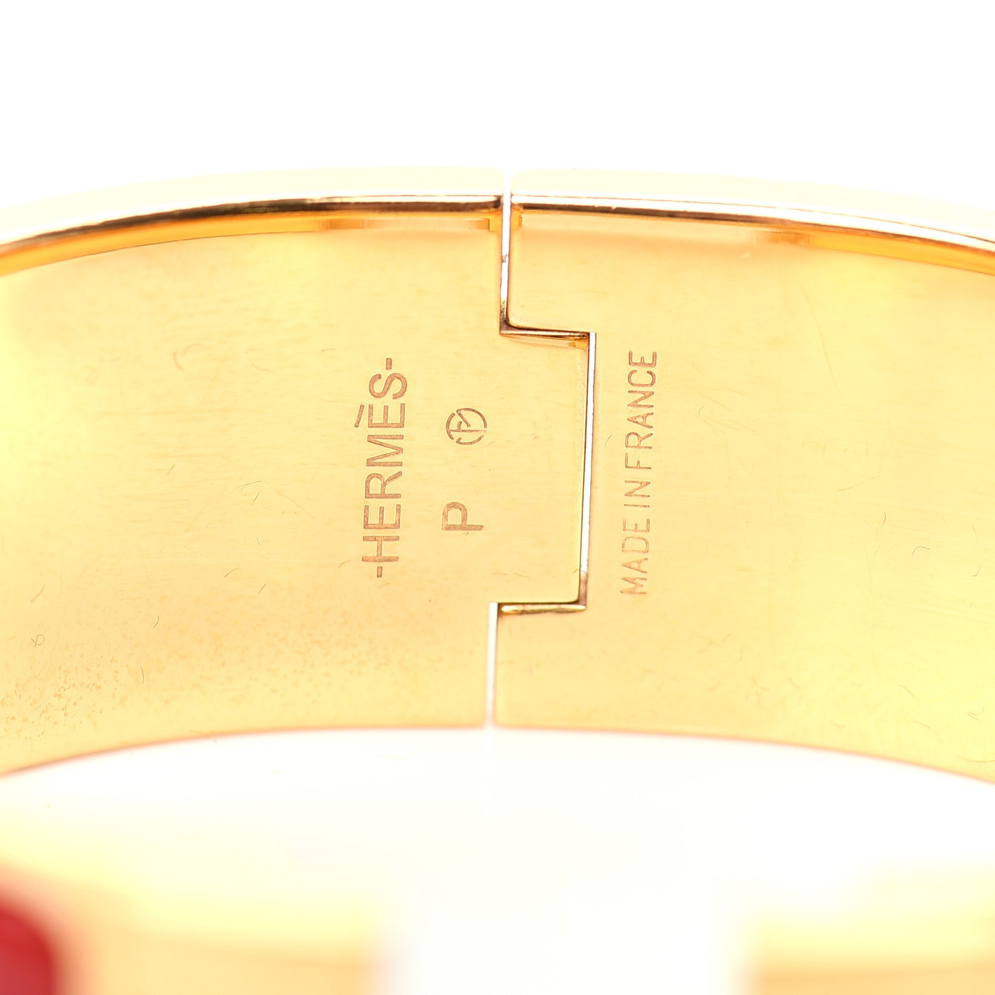 Enamel Wide Clic Clac H Bracelet PM Red
