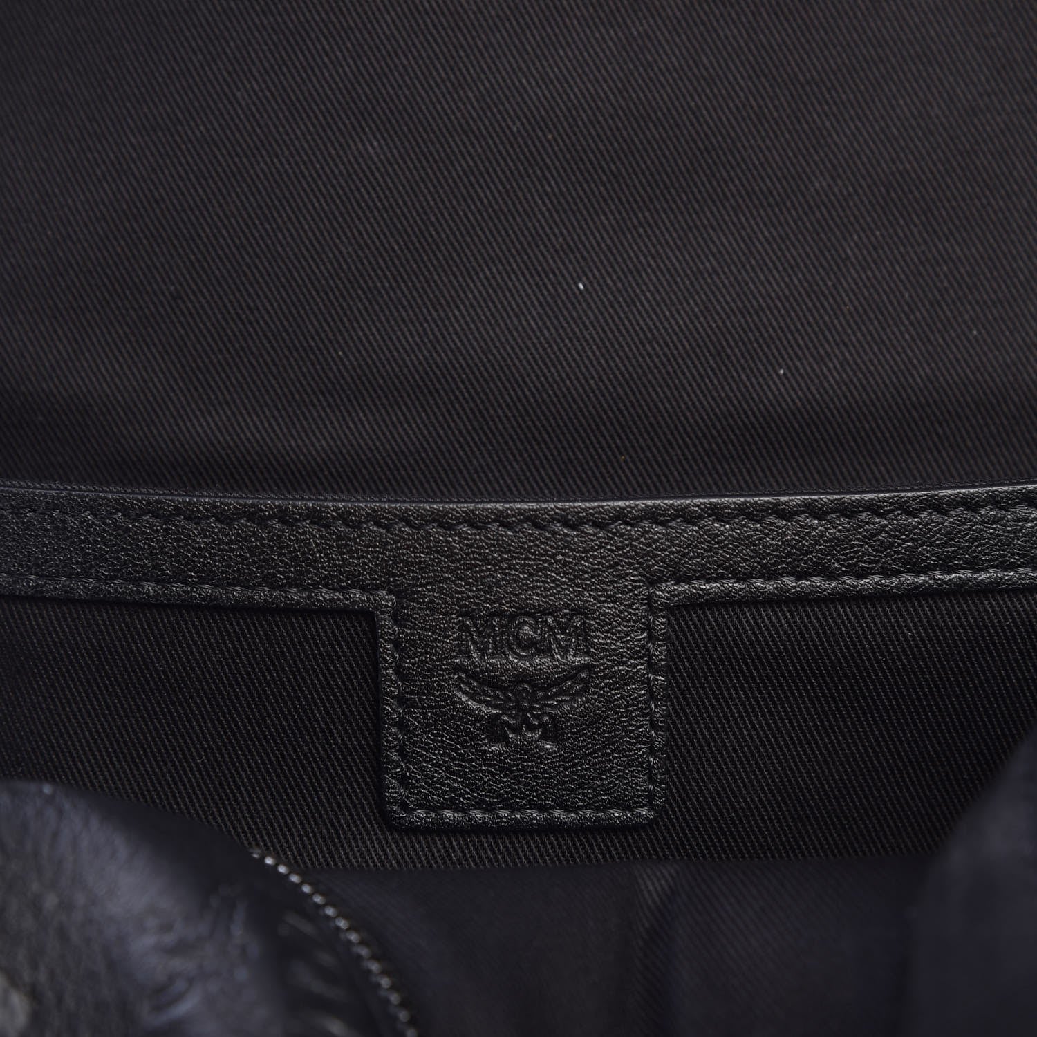 MCM Calfskin Ottomar Monogram Duke Backpack Black 7 of 9