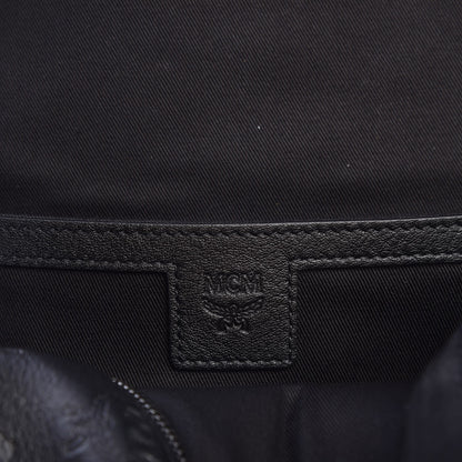 MCM Calfskin Ottomar Monogram Duke Backpack Black 7 of 9