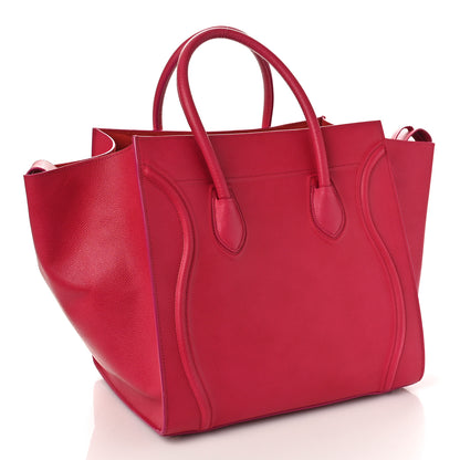 Celine Grained Calfskin Medium Phantom Luggage Fuchsia 3 of 8