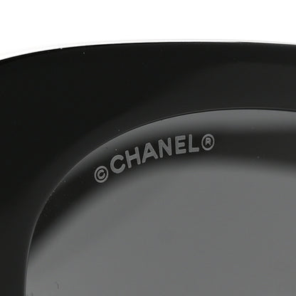 Chanel Acetate Strass Square Sunglasses 5422-B Black White 8 of 9