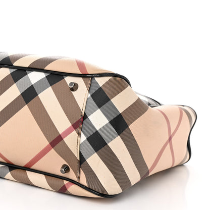 Burberry Nova Check Patent Medium Emmy Tote Black 11 of 14