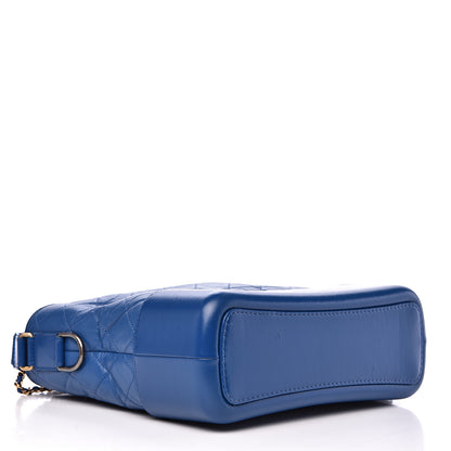 Chanel Aged Calfskin Quilted Medium Gabrielle Hobo Blue 3 of 12