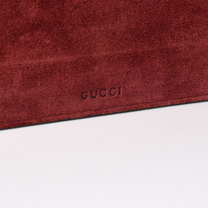 Gucci GG Supreme Monogram Blooms Suede Large Zip Pouch Beige Multicolor Dry Rose 4 of 9