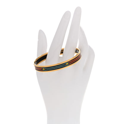 Hermes Enamel Narrow Printed Brandenburgs Bracelet 65 2 of 5