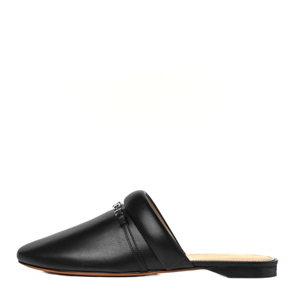 Givenchy Lambskin Elba Logo Mule Slippers 38 Black 1 of 9