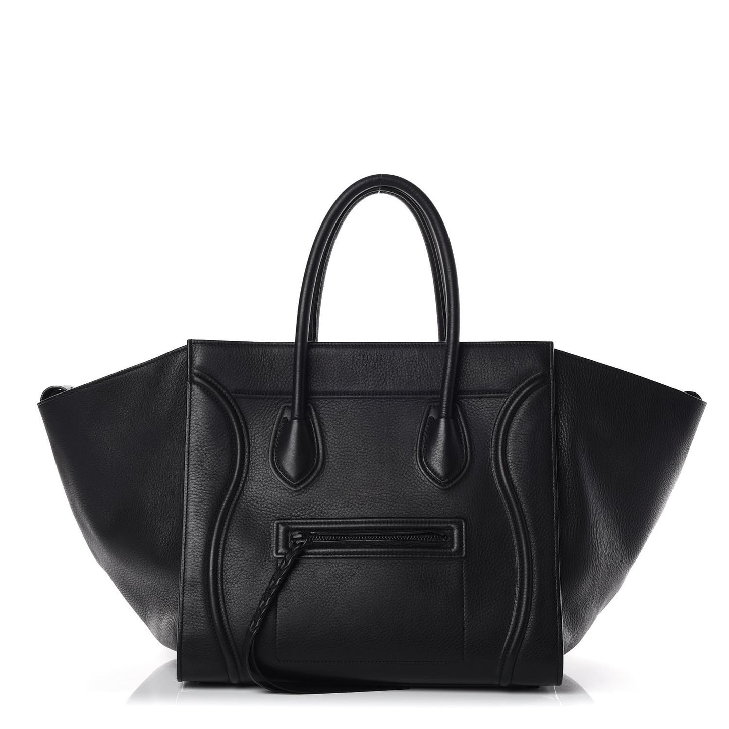 Supple Calfskin Medium Phantom Luggage Black
