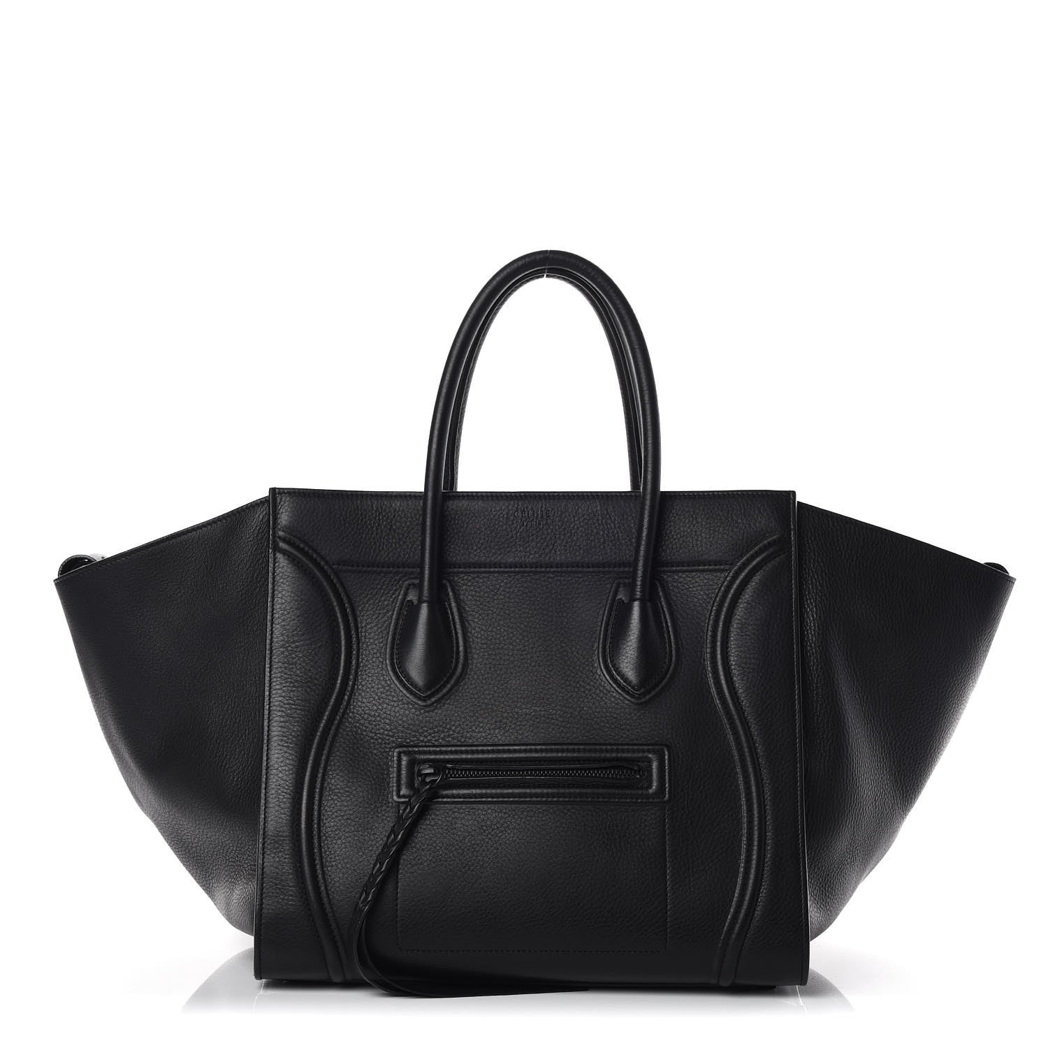 Celine Supple Calfskin Medium Phantom Luggage Black 1 of 10