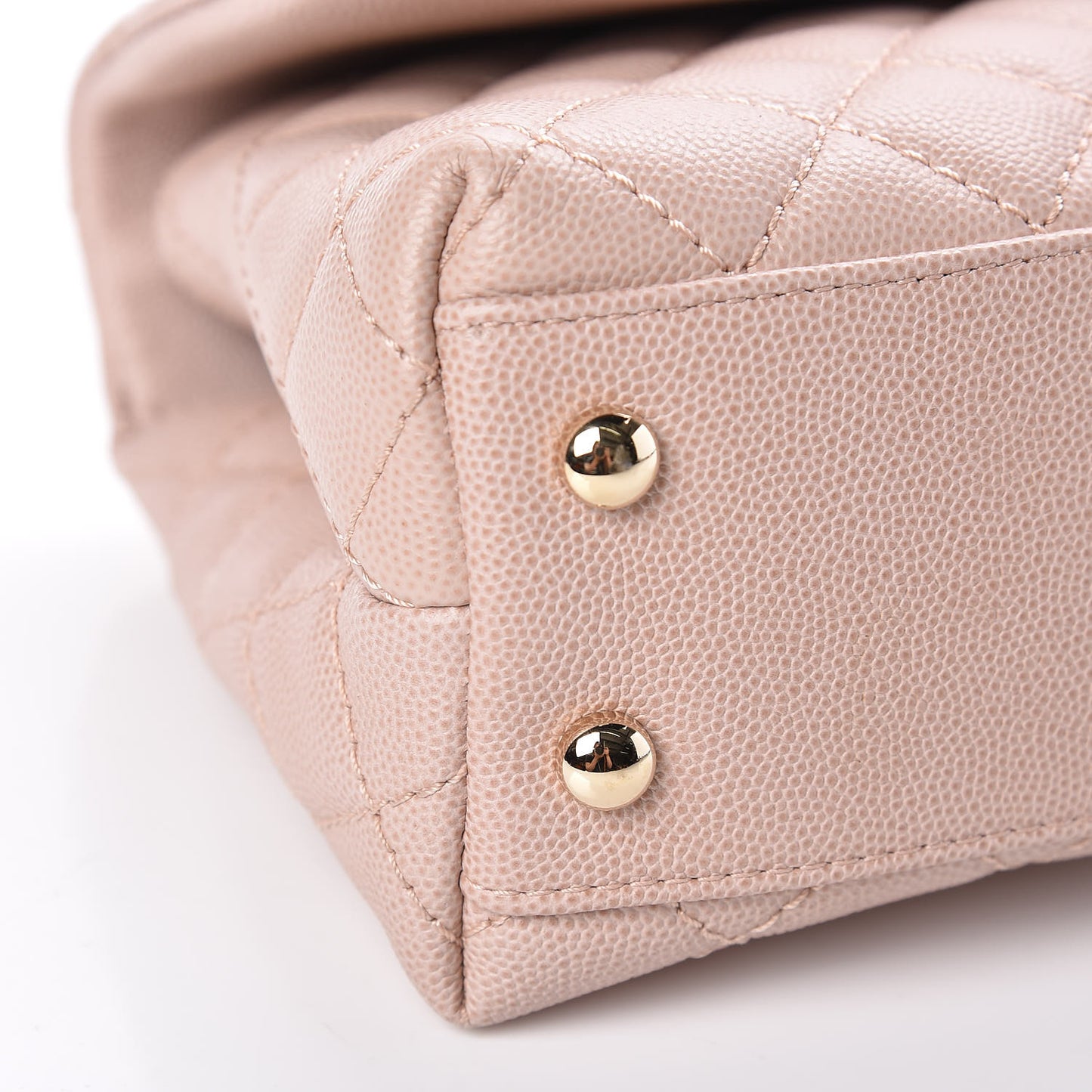 Caviar Quilted Mini Coco Handle Flap Pink