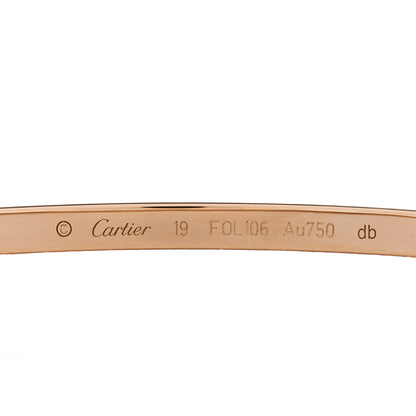 Cartier 18K Pink Gold Small LOVE Bracelet 19 3 of 5