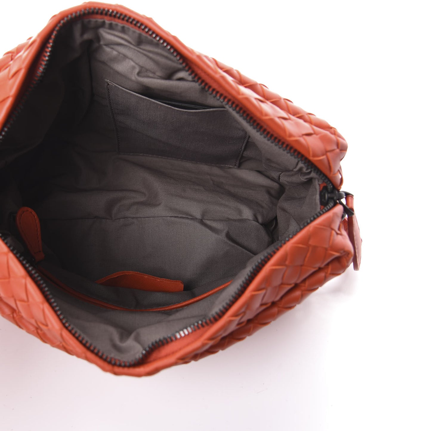 Nappa Intrecciato Small Camera Bag Terracota