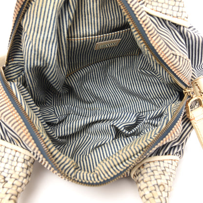 Fendi Denim Striped Spy Bowler Blue 5 of 11