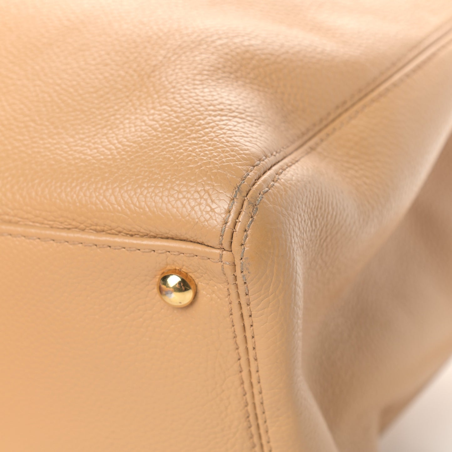 Calfskin Cerf Executive Shopper Tote Beige