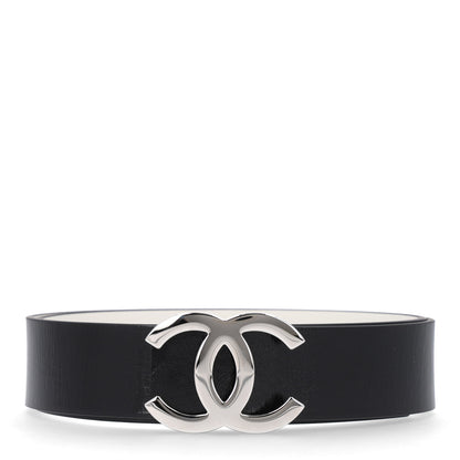 Chanel Patent Calfskin CC Reversible Belt 90 36 Black White 2 of 9