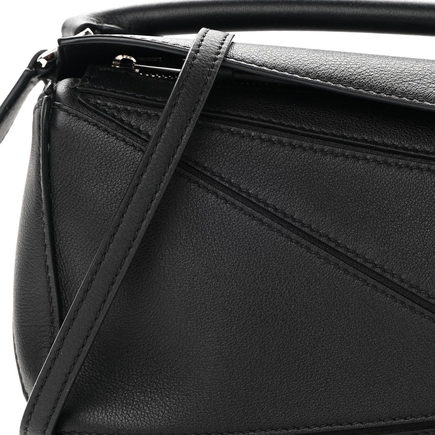 Calfskin Mini Puzzle Bag Black