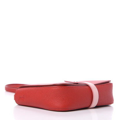 Celine Grained Shiny Calfskin Strap Clutch Scarlet 4 of 9