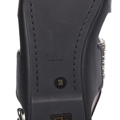 Gucci Napa Crystal Sandal 38 Black 7 of 9