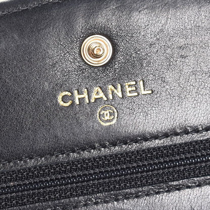Chanel Caviar Timeless CC Wallet On Chain WOC Black 6 of 10