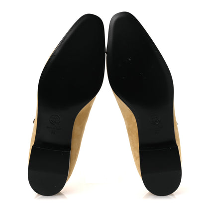 Chanel Suede Kidskin Lambskin Patent Calfskin Cap Toe CC Mary Jane Flats 39 Beige Black 7 of 11