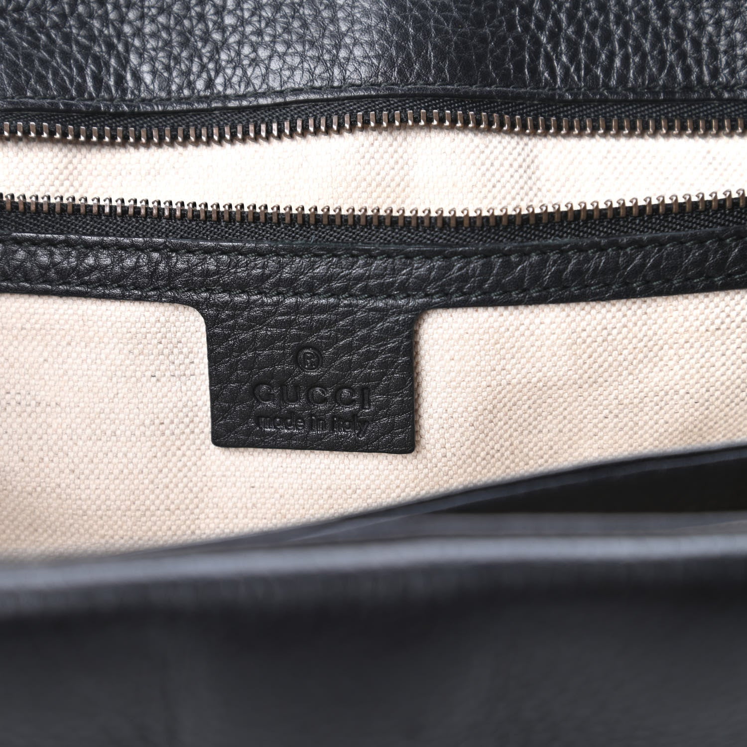 Gucci Calfskin Large GG Marmont Shoulder Bag Black 8 of 10