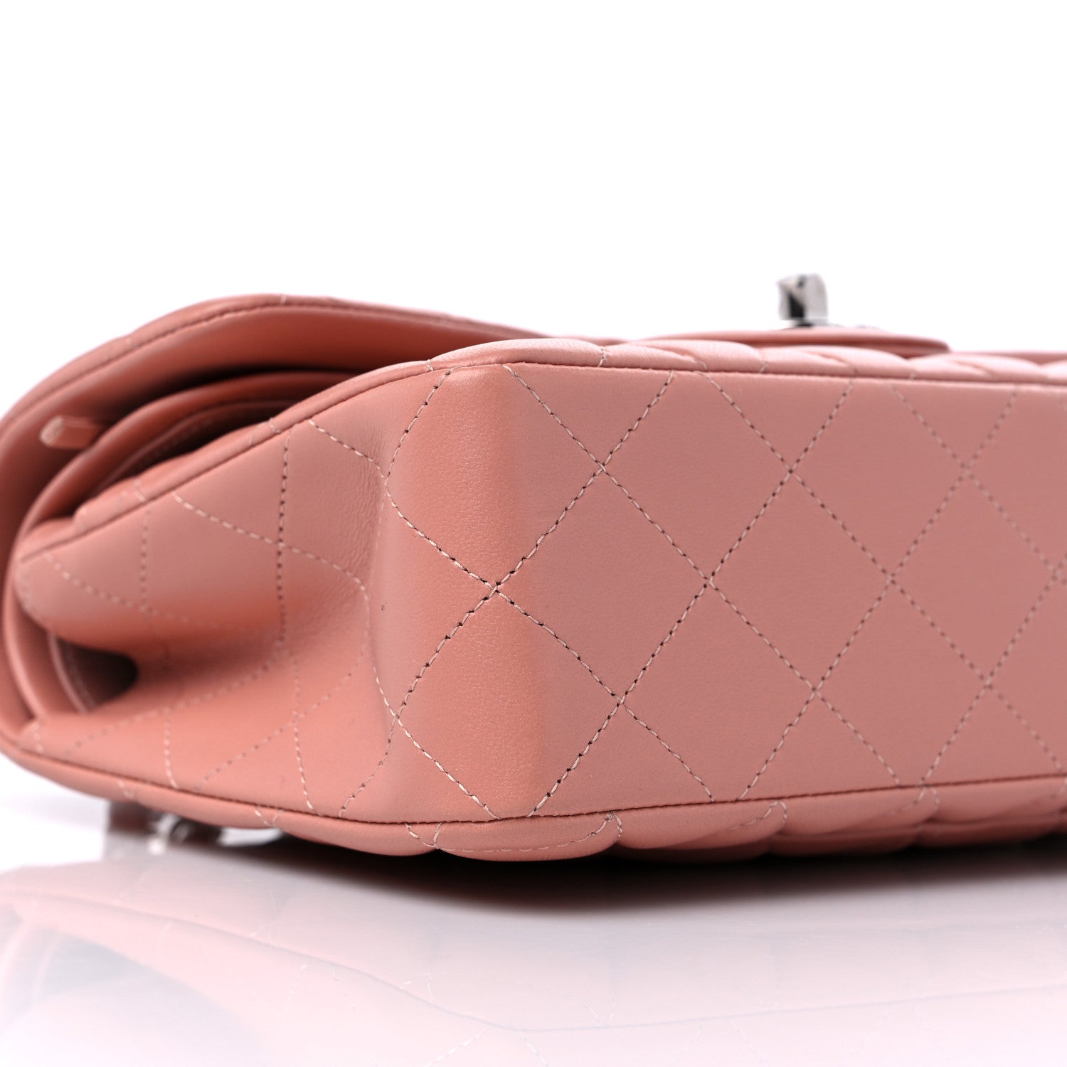 Chanel Lambskin Quilted Small Double Flap Dark Pink 8 of 10