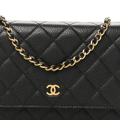 Chanel Caviar Quilted Wallet on Chain WOC Black 9 of 12