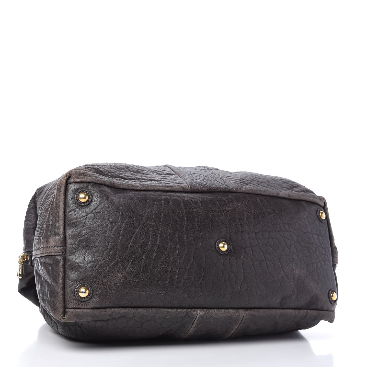 Saint Laurent Pebbled Lambskin Medium Easy Sac Dark Brown 4 of 9