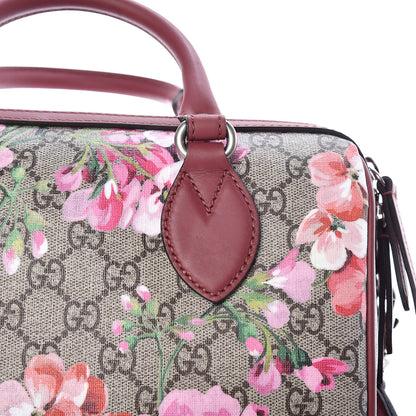 Gucci GG Supreme Monogram Blooms Small Boston Beige Multicolor Dry Rose 12 of 16