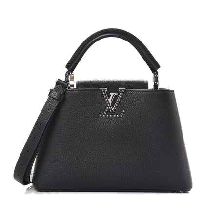 Louis Vuitton Taurillon Studded Capucines BB Black 1 of 6