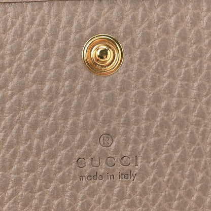 Gucci Pebbled Calfskin GG Marmont Card Case Porcelain Rose 6 of 9