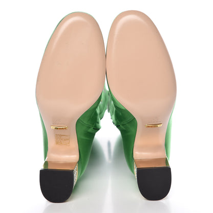 Gucci Silk Satin Malaga Kid Embroidered Candy Dragon Block-Heel Knee Boot 37 Palm 7 of 9