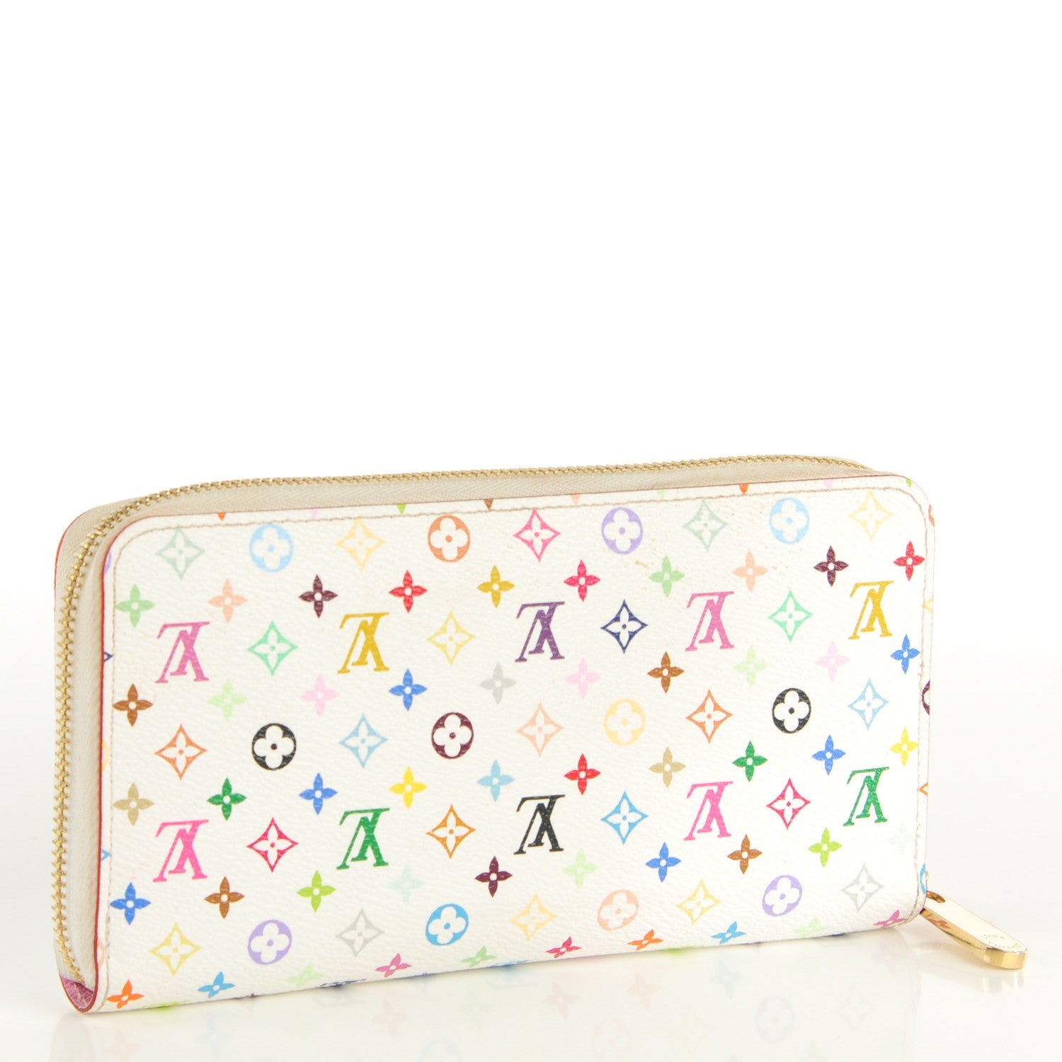 Louis Vuitton Monogram Multicolor Zippy Wallet White Litchi 3 of 7