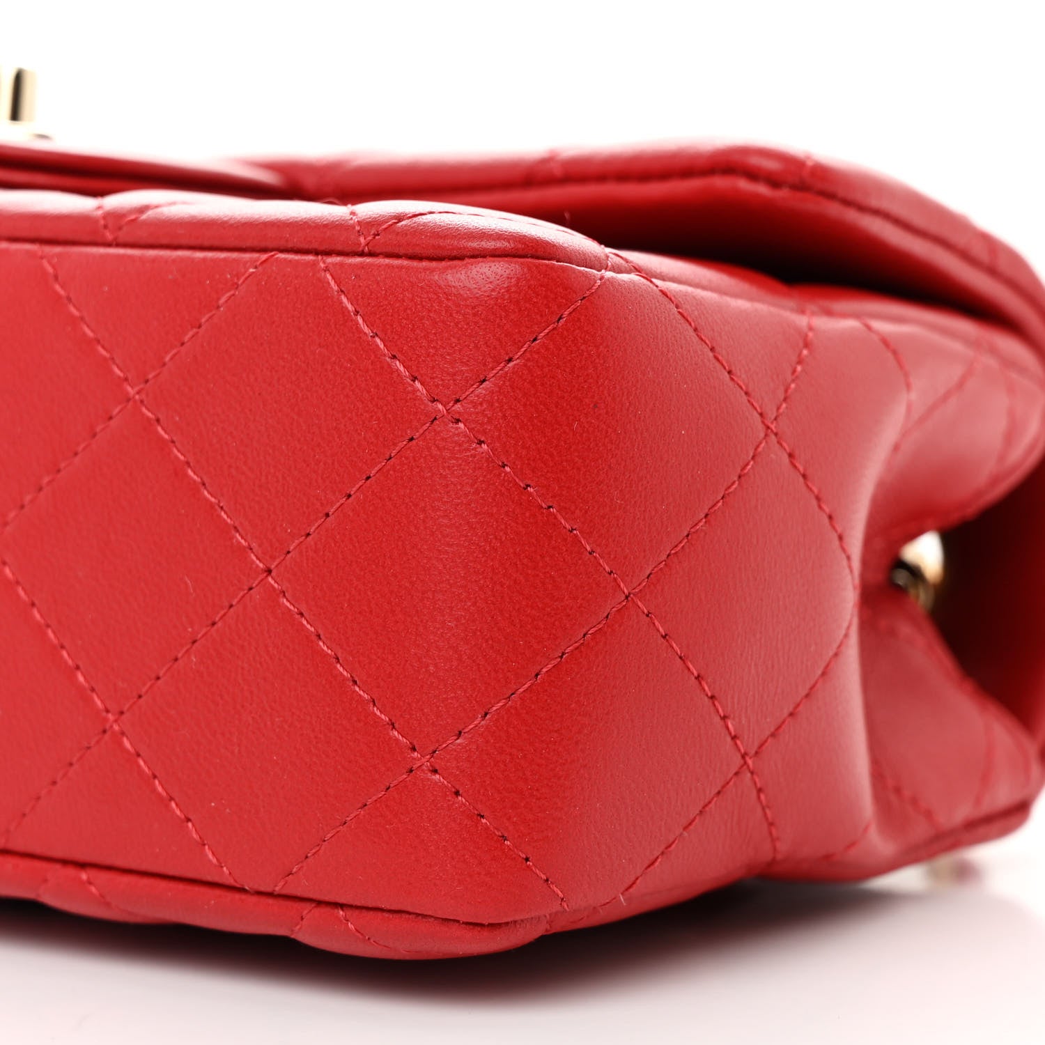 Chanel Lambskin Quilted Mini Rectangular Flap Red 10 of 10