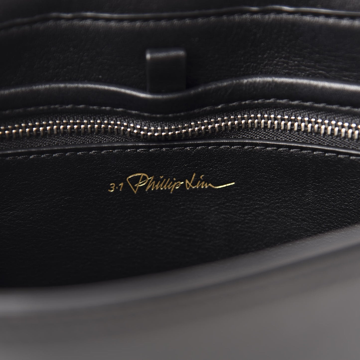 3.1 Snake-Cut Calfskin Alix Saddle Crossbody Bag Black