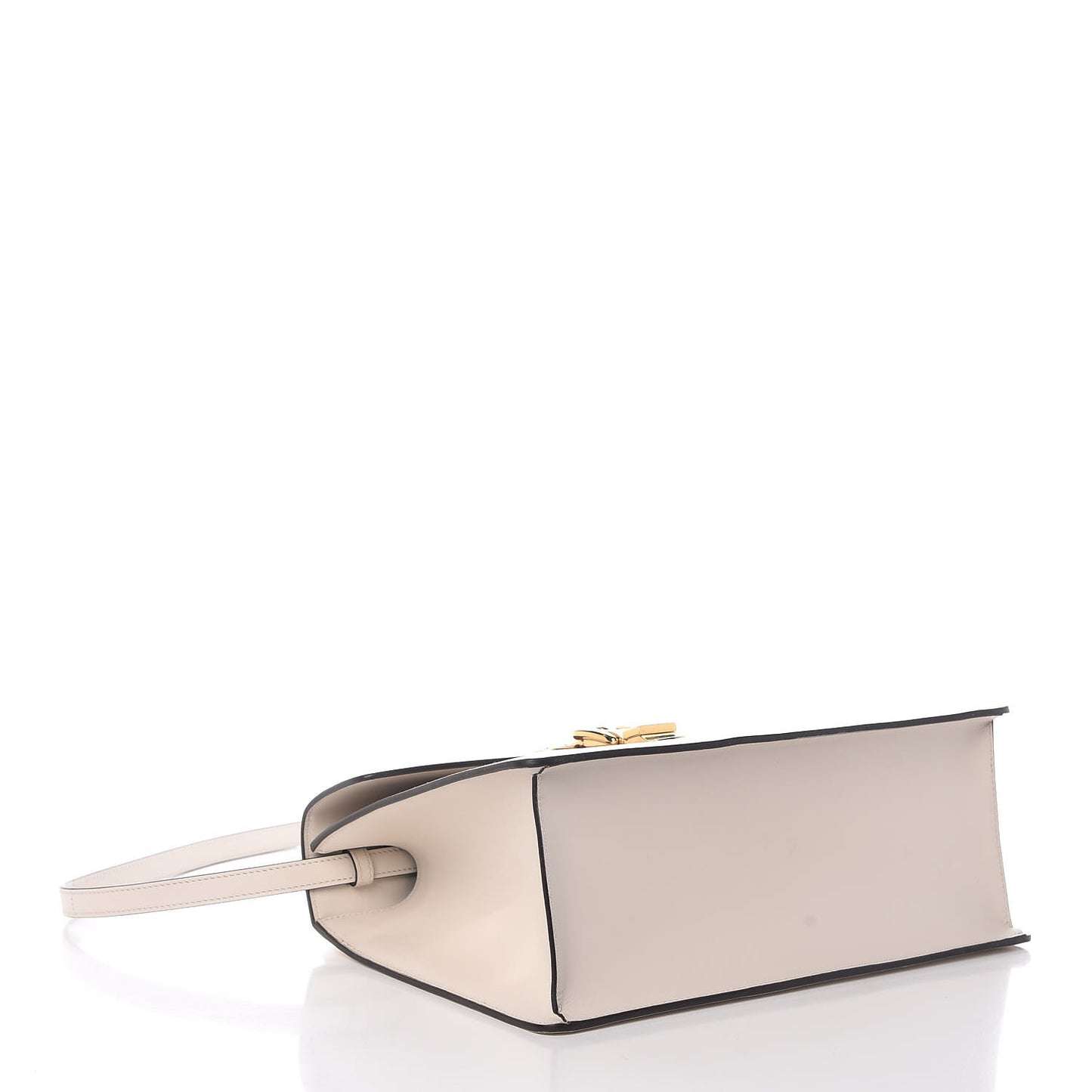Calfskin Web Medium Sylvie Top Handle Bag White