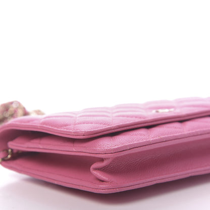 Chanel Caviar Quilted Wallet on Chain WOC Pink 6 of 11