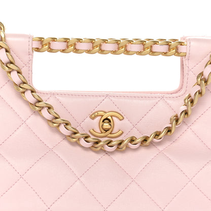 Chanel Shiny Lambskin Small Shopping Bag Light Pink 7 of 11