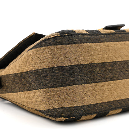 Fendi Quilted Fabric Pequin Forever Mama Baguette Tobacco 9 of 10