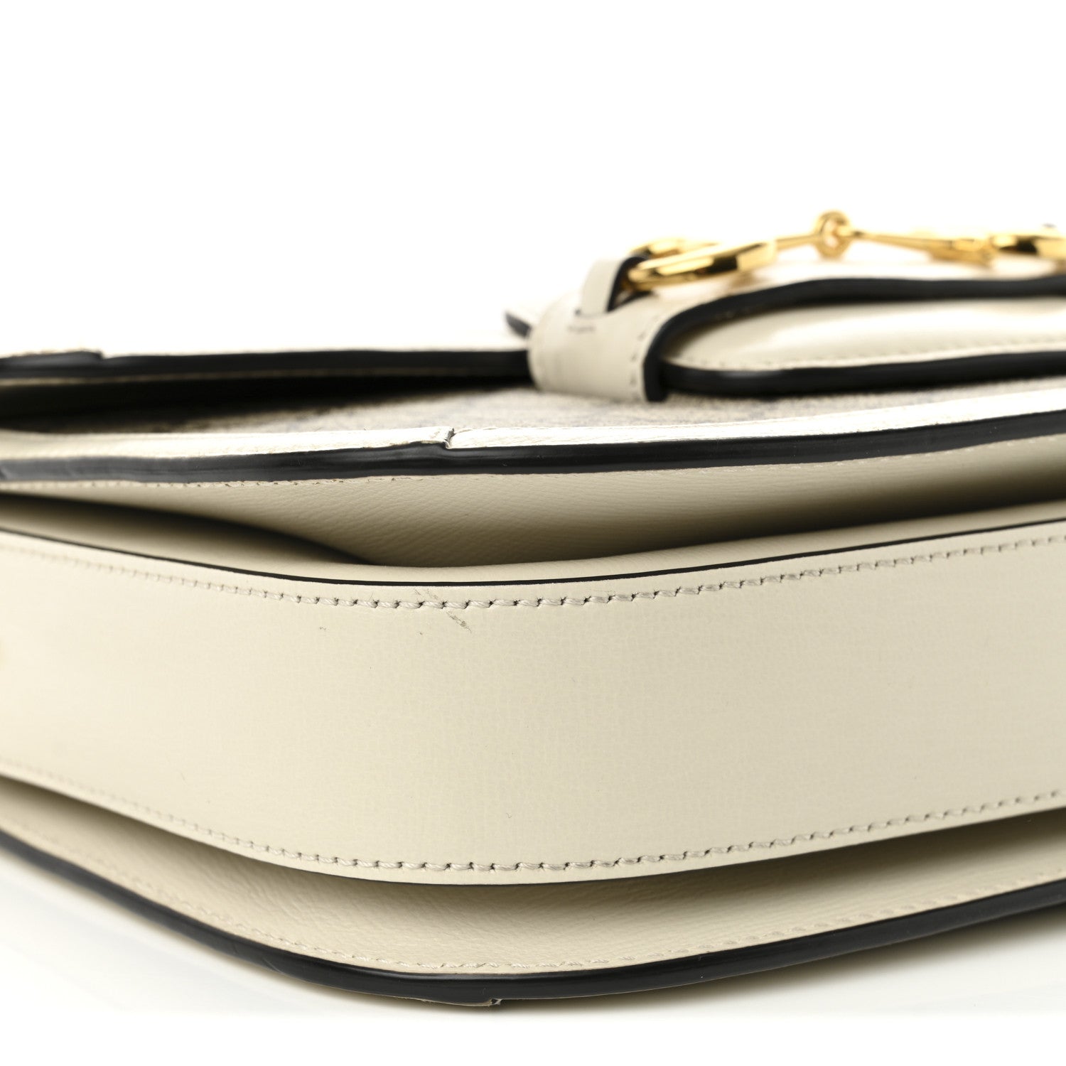 Gucci GG Supreme Monogram Horsebit 1955 Shoulder Bag Beige Mystic White 9 of 10