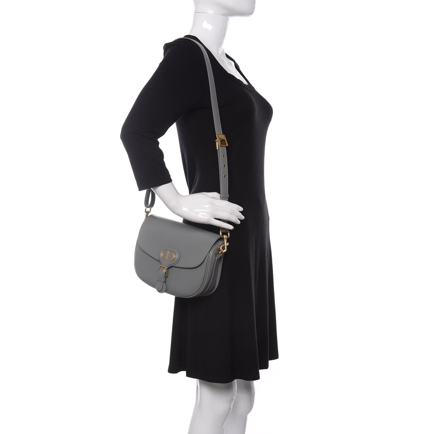 Christian Dior Box Calfskin Medium Bobby Flap Gray 2 of 10