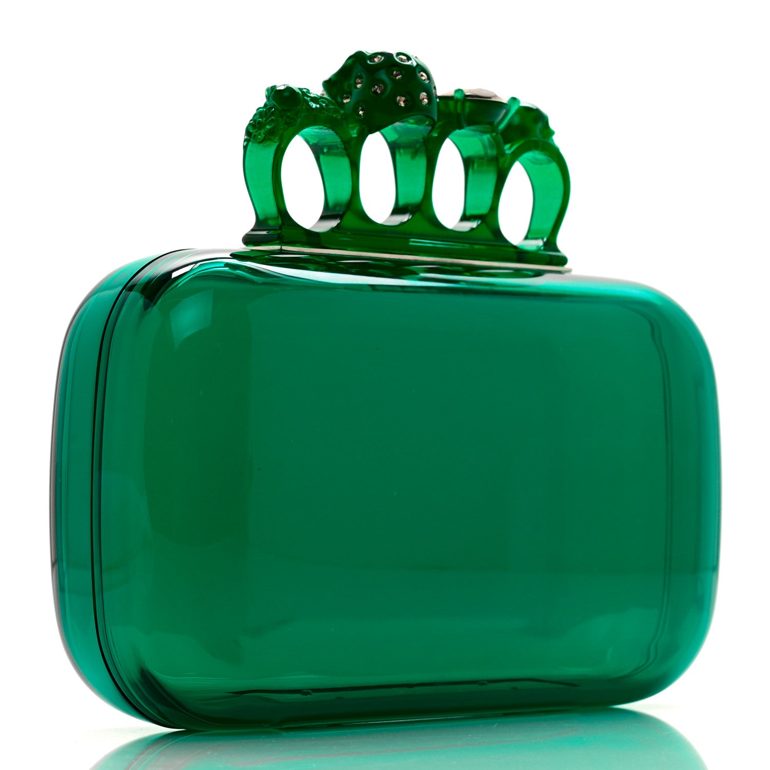 Alexander McQueen Resin Knuckle Clutch Green 3 of 7