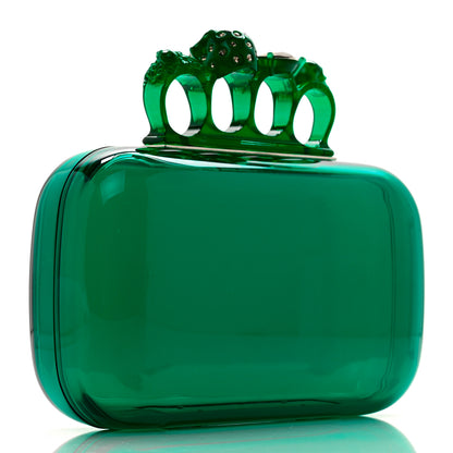 Alexander McQueen Resin Knuckle Clutch Green 3 of 7